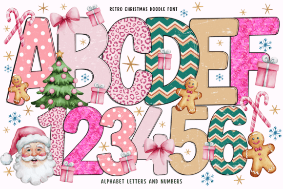 Download Retro Christmas Doodle - Retro christmas Collection